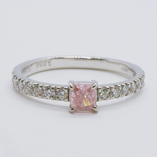 【Unique Solitaire／ユニークソリテール】Pink Diamond-Princess／ピンクダイヤモンド-プリンセス【リング】