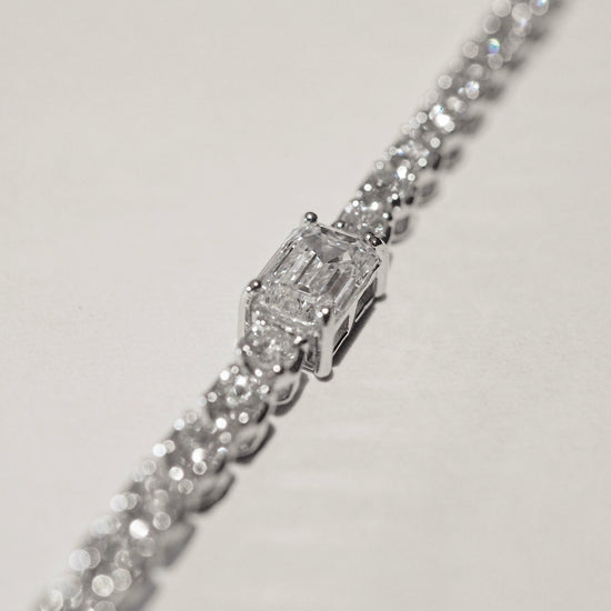ダイヤモンドブレスレット〈メンズ〉Emerald Cut Diamond Bracelet